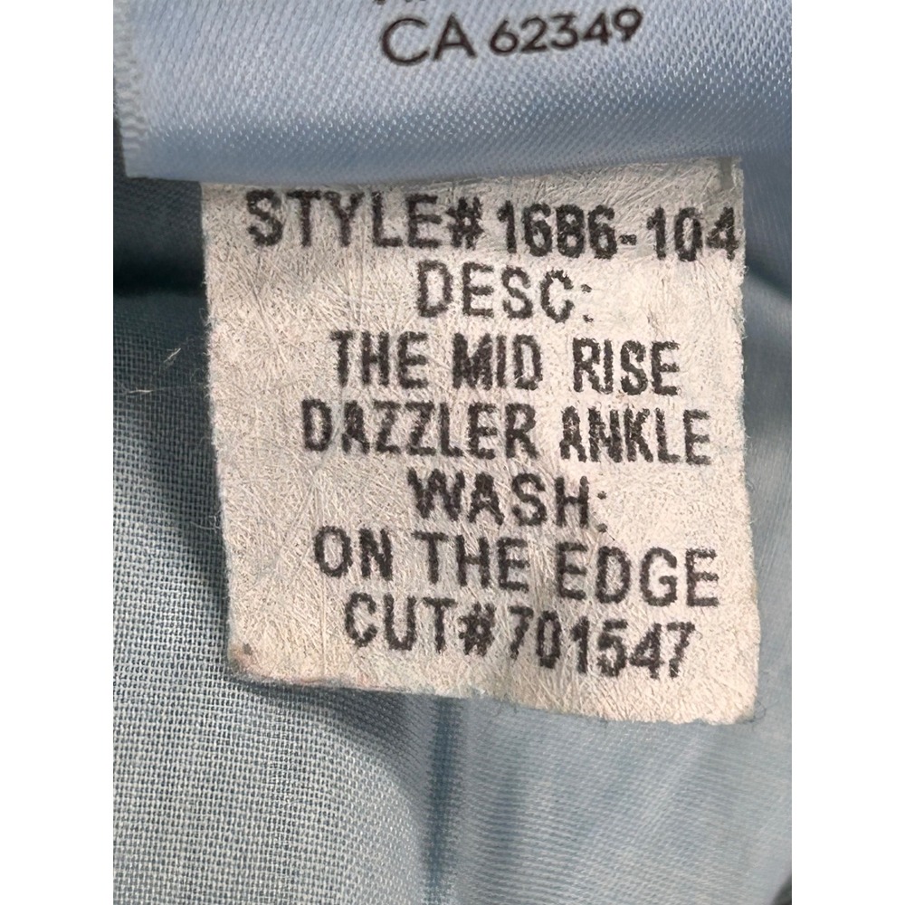 Mother The Mid Rise Dazzler Ankle Jeans On The Edge Blue Straight Leg Size 30 - Picture 10 of 13